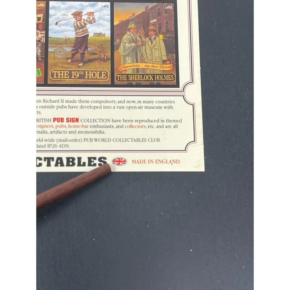 Golf Wall Decor THE 19th HOLE Plaque Pub World Collectibles England Golfer 11x8